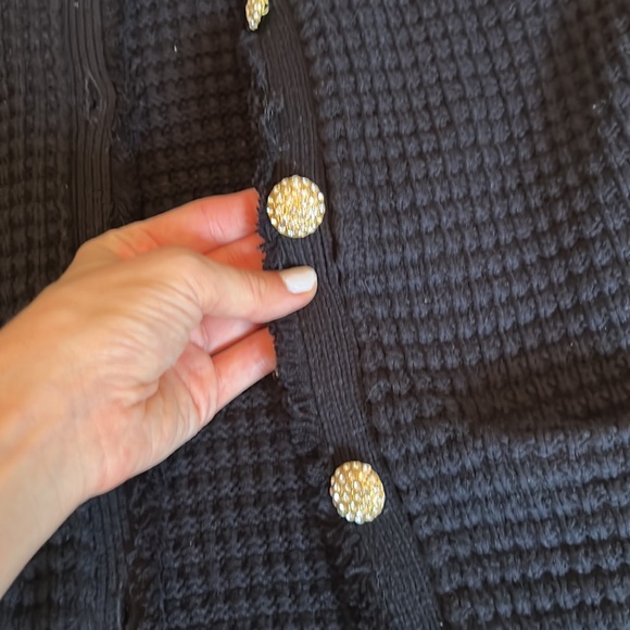 Express Sweater Cardigan with Embellished Buttons - Picture 3 of 6